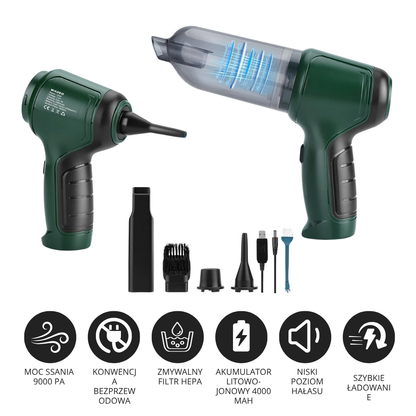 Przenośny odkurzacz samochodowy 3w1