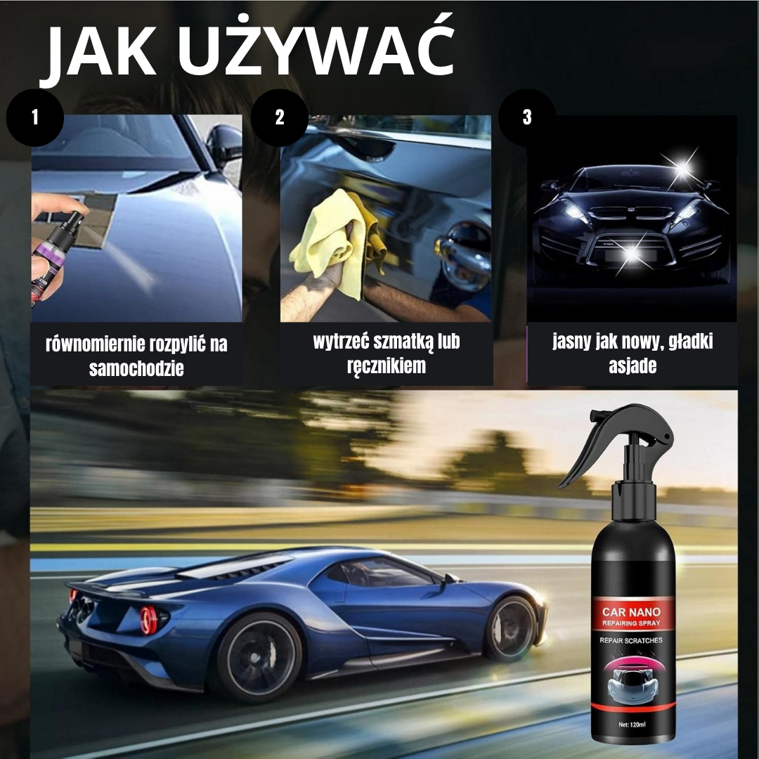 Wosk w sprayu do ochrony i naprawy zadrapań