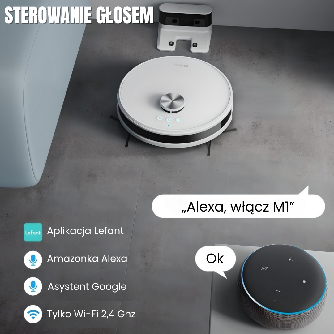 Inteligentny robot odkurzający 5 w 1
